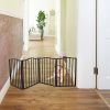 Pet Gate â€šÃ„Ã¬ Dog for Doorways, Stairs or House Freestanding, Folding, brown,Arc