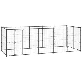 Outdoor Dog Kennel Steel 130.2 ftÂ¬â‰¤