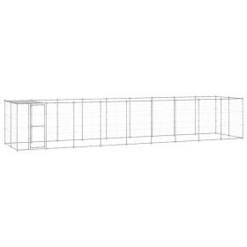 Outdoor Dog Kennel Galvanized Steel with Roof 234.4 ftÂ¬â‰¤