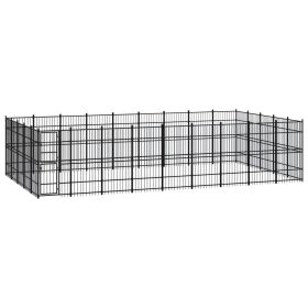 Outdoor Dog Kennel Steel 446.4 ftÂ¬â‰¤