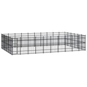 Outdoor Dog Kennel Steel 595.2 ftÂ¬â‰¤