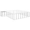 Dog Kennel Silver 221.4 ftÂ¬â‰¤ Steel