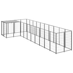 Dog Kennel Black 78.1 ftÂ¬â‰¤ Steel