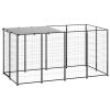 Dog Kennel Black 26 ftÂ¬â‰¤ Steel