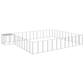 Dog Kennel Silver 403.8 ftÂ¬â‰¤ Steel