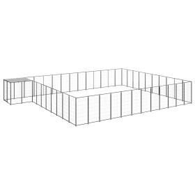 Dog Kennel Black 403.8ftÂ¬â‰¤ Steel