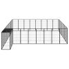 34-Panel Dog Playpen Black 19.7"x39.4" Powder-coated Steel