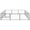 Dog Kennel Black 161.5 ftÂ¬â‰¤ Steel