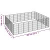 28-Panel Dog Playpen Black 19.7"x39.4" Powder-coated Steel