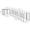 Dog Kennel Black 78.1 ftÂ¬â‰¤ Steel