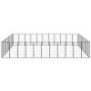 40-Panel Dog Playpen Black 19.7"x39.4" Powder-coated Steel