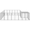 Dog Kennel Black 130.2 ftÂ¬â‰¤ Steel