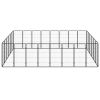 28-Panel Dog Playpen Black 19.7"x39.4" Powder-coated Steel