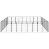 40-Panel Dog Playpen Black 19.7"x39.4" Powder-coated Steel