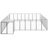 Dog Kennel Black 221.4 ftÂ¬â‰¤ Steel