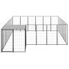 Dog Kennel Black 130.2 ftÂ¬â‰¤ Steel