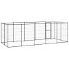 Outdoor Dog Kennel Steel with Roof 130.2 ftÂ¬â‰¤