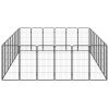 28-Panel Dog Playpen Black 19.7"x39.4" Powder-coated Steel