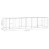 Outdoor Dog Kennel Galvanized Steel 182.3 ftÂ¬â‰¤