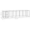 Outdoor Dog Kennel Steel 182.3 ftÂ¬â‰¤