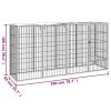 10-Panel Dog Playpen Black 19.7"x39.4" Powder-coated Steel