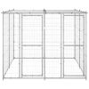 Outdoor Dog Kennel Galvanized Steel with Roof 52.1 ftÂ¬â‰¤