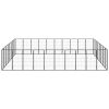 36-Panel Dog Playpen Black 19.7"x39.4" Powder-coated Steel