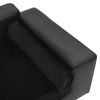 Dog Sofa Black 31.9"x16.9"x12.2" Plush and Faux Leather