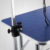 NEW HIGH QUALITY FOLDING PET GROOMING TABLE STAINLESS LEGS AND ARMS BLUE RUBBER