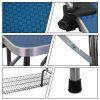 NEW HIGH QUALITY FOLDING PET GROOMING TABLE STAINLESS LEGS AND ARMS BLUE RUBBER