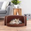 Brown Round Pet Sofa Dog sofa Dog bed Cat Bed Cat Sofa