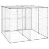 Outdoor Dog Kennel Galvanized Steel with Roof 52.1 ftÂ¬â‰¤