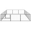 Dog Kennel Black 266.0 ftÂ¬â‰¤ Steel