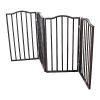 Pet Gate â€šÃ„Ã¬ Dog for Doorways, Stairs or House Freestanding, Folding, brown,Arc