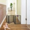 Pet Gate â€šÃ„Ã¬ Dog for Doorways, Stairs or House Freestanding, Folding, brown,Arc