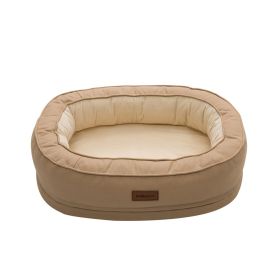 Orthopedic Waterproof Removable And Washable Four Seasons Kennel (Option: Khaki-M)