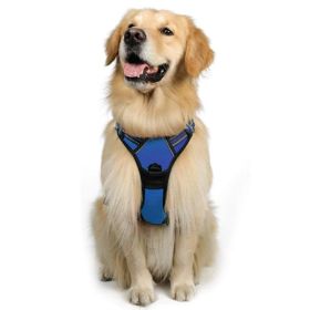 Dog Hand Holding Rope Reflective Vest (Option: Blue-S)