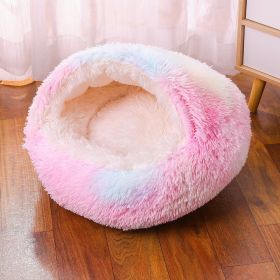 Waterproof Dog Kennel Warm Room Semi Enclosed (Option: Rainbow Color-100cm)