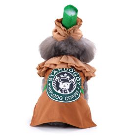 Pet Clothes Creative Halloween Christmas Dog Clothes (Option: SDZ63 Coffee Dog-S)