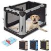 32" Collapsible Dog Crate, Dog Travel Crate,Portable Dog Crate,4 Door Soft Dog Crate with Soft Mat, Pet Kennel for Medium Dogs, Indoor, Outdoor, Trave