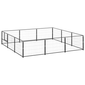 Dog Kennel Black 96.9 ftÂ¬â‰¤ Steel (Color: Black)