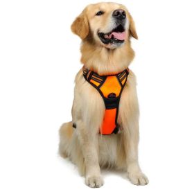 Dog Hand Holding Rope Reflective Vest (Option: orange-S)