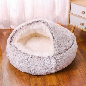 Waterproof Dog Kennel Warm Room Semi Enclosed (Option: Gradual Coffee-100cm)