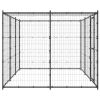 Outdoor Dog Kennel Steel with Roof 78.1 ftÂ¬â‰¤