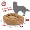 Poly/Cotton Bagel Pet Bed For Dogs, Khaki