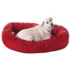 Poly/Cotton Bagel Pet Bed For Dogs, Khaki