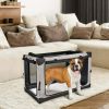 32" Collapsible Dog Crate, Dog Travel Crate,Portable Dog Crate,4 Door Soft Dog Crate with Soft Mat, Pet Kennel for Medium Dogs, Indoor, Outdoor, Trave