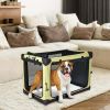 32" Collapsible Dog Crate, Dog Travel Crate,Portable Dog Crate,4 Door Soft Dog Crate with Soft Mat, Pet Kennel for Medium Dogs, Indoor, Outdoor, Trave