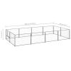 Dog Kennel Silver 86.1 ftÂ¬â‰¤ Steel