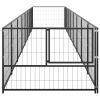 Dog Kennel Black 86.1 ftÂ¬â‰¤ Steel